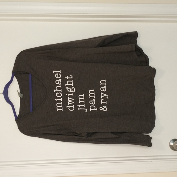 instant message Tops - Instant message dark grey the office long sleeve t-shirt